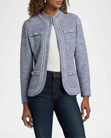 Misook Mélange Tweed Knit Jacket | Thumbnail 4 Misook Mélange Tweed Knit Jacket | Thumbnail 4