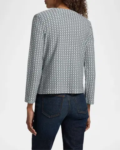 Misook Basketweave Knit Fitted Jacket | Thumbnail 3 Misook Basketweave Knit Fitted Jacket | Thumbnail 3