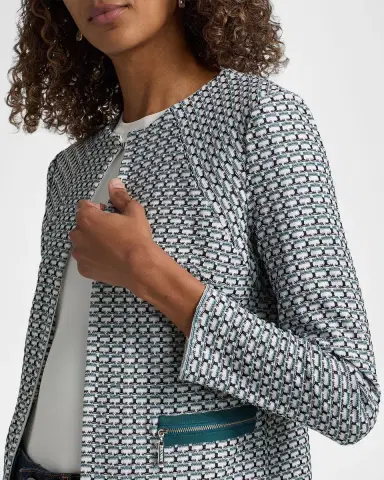 Misook Basketweave Knit Fitted Jacket | Thumbnail 5 Misook Basketweave Knit Fitted Jacket | Thumbnail 5