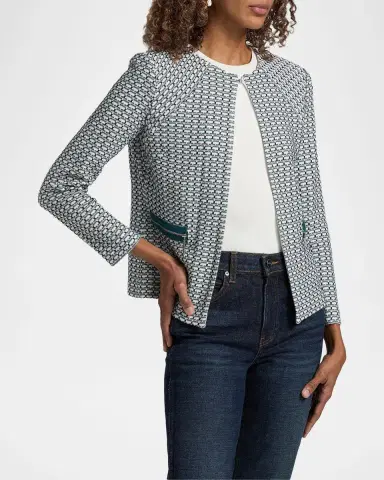 Misook Basketweave Knit Fitted Jacket | Thumbnail 7 Misook Basketweave Knit Fitted Jacket | Thumbnail 7