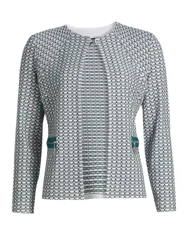 Misook Basketweave Knit Fitted Jacket | Thumbnail 1 Misook Basketweave Knit Fitted Jacket | Thumbnail 1