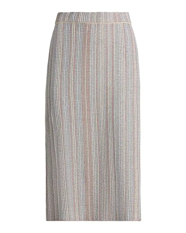 Striped Knit Pencil Midi Skirt Striped Knit Pencil Midi Skirt