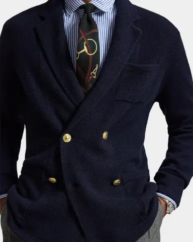 Polo Ralph Lauren Men's Aviator Cashmere Double-Breasted Blazer | Thumbnail 5 Polo Ralph Lauren Men's Aviator Cashmere Double-Breasted Blazer | Thumbnail 5