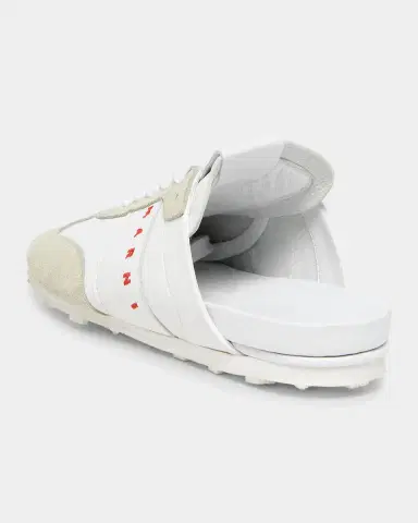 Marni Men 's Logo Leather Mules | Thumbnail 2 Marni Men 's Logo Leather Mules | Thumbnail 2
