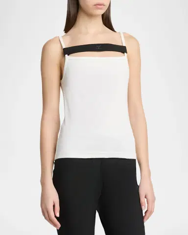 Courreges 90s Rib Strap Tank Top | Thumbnail 4 Courreges 90s Rib Strap Tank Top | Thumbnail 4