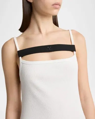 Courreges 90s Rib Strap Tank Top | Thumbnail 5 Courreges 90s Rib Strap Tank Top | Thumbnail 5