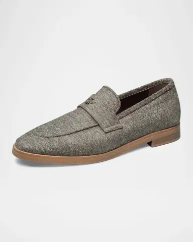Bougeotte London Smog Wool Penny Loafers | Thumbnail 2 Bougeotte London Smog Wool Penny Loafers | Thumbnail 2