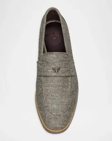 Bougeotte London Smog Wool Penny Loafers | Thumbnail 3 Bougeotte London Smog Wool Penny Loafers | Thumbnail 3