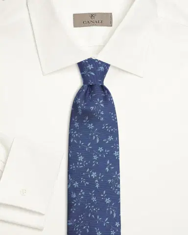 Canali Flower Print Silk Tie | Thumbnail 2 Canali Flower Print Silk Tie | Thumbnail 2