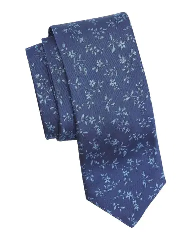 Canali Flower Print Silk Tie | Thumbnail 3 Canali Flower Print Silk Tie | Thumbnail 3