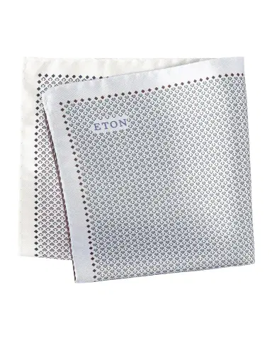 Eton Men's Four-Sided Micro-Print Silk Pocket Square | Thumbnail 3 Eton Men's Four-Sided Micro-Print Silk Pocket Square | Thumbnail 3