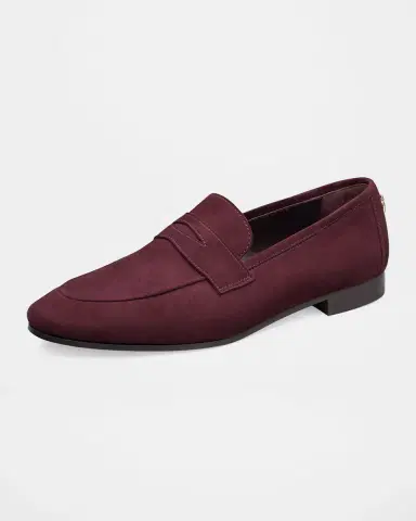 Bougeotte Flaneur Suede Penny Loafers | Thumbnail 2 Bougeotte Flaneur Suede Penny Loafers | Thumbnail 2