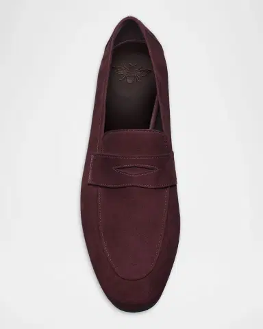 Bougeotte Flaneur Suede Penny Loafers | Thumbnail 3 Bougeotte Flaneur Suede Penny Loafers | Thumbnail 3