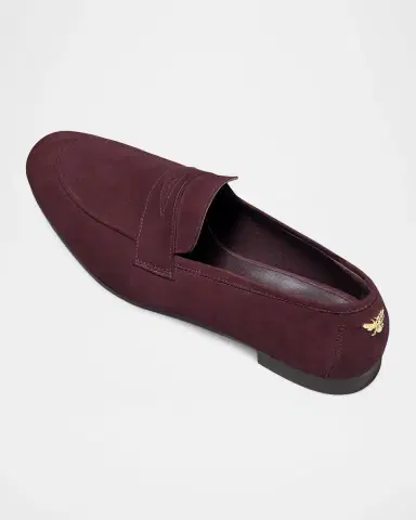 Bougeotte Flaneur Suede Penny Loafers | Thumbnail 4 Bougeotte Flaneur Suede Penny Loafers | Thumbnail 4