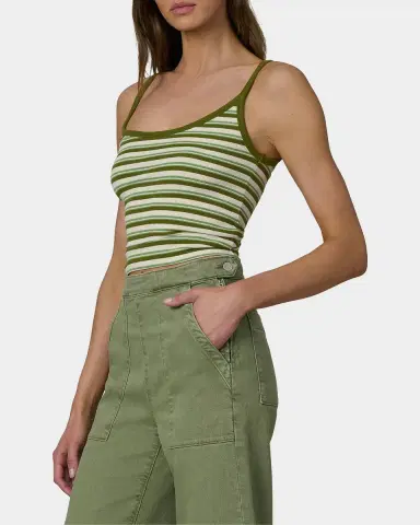 Joe 's Jeans Striped Cotton-Blend Cami | Thumbnail 6 Joe 's Jeans Striped Cotton-Blend Cami | Thumbnail 6