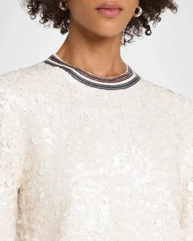 CYNTHIA ROWLEY Sequin Crewneck Sweater | Thumbnail 5 CYNTHIA ROWLEY Sequin Crewneck Sweater | Thumbnail 5