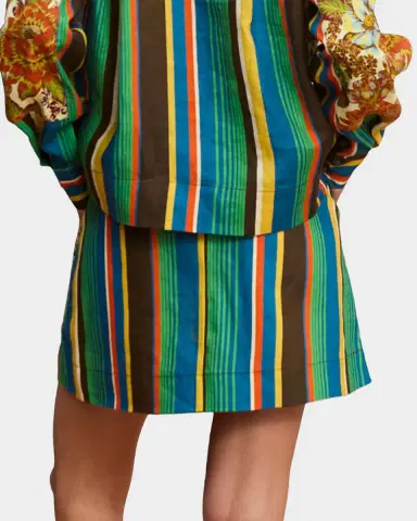 ALÉMAIS Charlie Graphic Linen Mini Skirt | Thumbnail 3 ALÉMAIS Charlie Graphic Linen Mini Skirt | Thumbnail 3
