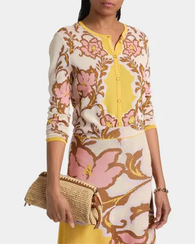 MISA Los Angeles Kenna Floral Knit Cardigan | Thumbnail 4 MISA Los Angeles Kenna Floral Knit Cardigan | Thumbnail 4