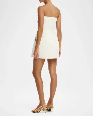 LEO LIN Roselle Strapless Embroidered Bustier Mini Dress | Thumbnail 3 LEO LIN Roselle Strapless Embroidered Bustier Mini Dress | Thumbnail 3
