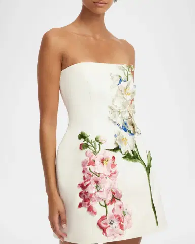 LEO LIN Roselle Strapless Embroidered Bustier Mini Dress | Thumbnail 5 LEO LIN Roselle Strapless Embroidered Bustier Mini Dress | Thumbnail 5