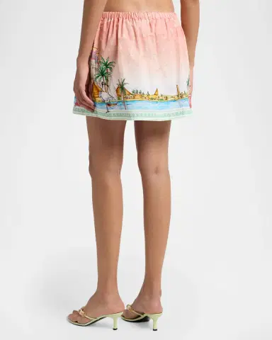 Casablanca Ethereal Cotton Poplin Mini Skirt | Thumbnail 3 Casablanca Ethereal Cotton Poplin Mini Skirt | Thumbnail 3