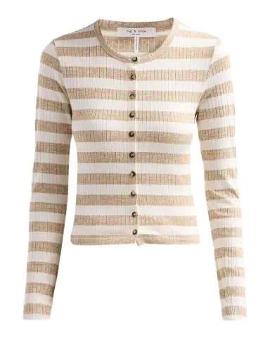 rag & bone Striped Rib-Knit Cardigan | Thumbnail 1 rag & bone Striped Rib-Knit Cardigan | Thumbnail 1