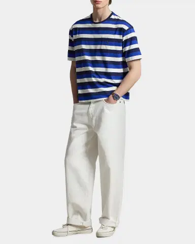Polo Ralph Lauren Men's Striped Cotton T-Shirt | Thumbnail 2 Polo Ralph Lauren Men's Striped Cotton T-Shirt | Thumbnail 2