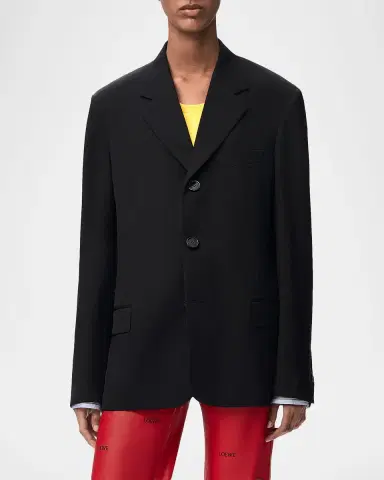 Loewe Double-Breasted Wool-Blend Blazer | Thumbnail 4 Loewe Double-Breasted Wool-Blend Blazer | Thumbnail 4