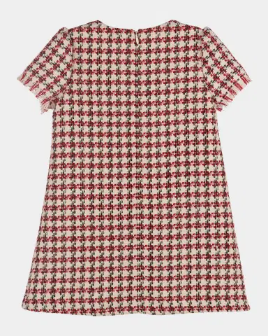 Luli & Me Girl 's Tweed A-Line Dress, Size 2T-6 | Thumbnail 2 Luli & Me Girl 's Tweed A-Line Dress, Size 2T-6 | Thumbnail 2