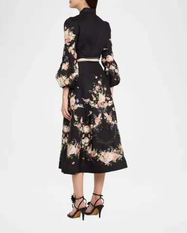 Zimmermann Valiant Buttoned Midi Dress | Thumbnail 3 Zimmermann Valiant Buttoned Midi Dress | Thumbnail 3