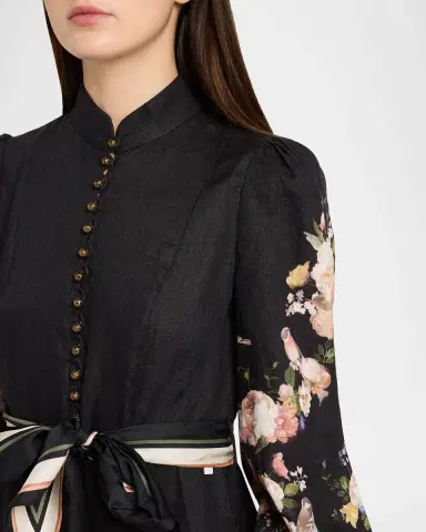 Zimmermann Valiant Buttoned Midi Dress | Thumbnail 5 Zimmermann Valiant Buttoned Midi Dress | Thumbnail 5