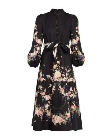 Zimmermann Valiant Buttoned Midi Dress | Thumbnail 1 Zimmermann Valiant Buttoned Midi Dress | Thumbnail 1