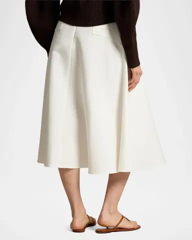 Polo Ralph Lauren Cotton-Wool A-Line Midi Skirt | Thumbnail 3 Polo Ralph Lauren Cotton-Wool A-Line Midi Skirt | Thumbnail 3