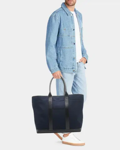 TOM FORD Large Canvas & Leather Tote Bag | Thumbnail 2 TOM FORD Large Canvas & Leather Tote Bag | Thumbnail 2