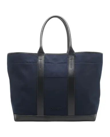 TOM FORD Large Canvas & Leather Tote Bag | Thumbnail 1 TOM FORD Large Canvas & Leather Tote Bag | Thumbnail 1
