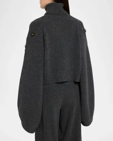 Zimmermann Valiant Buttoned Turtleneck Sweater | Thumbnail 3 Zimmermann Valiant Buttoned Turtleneck Sweater | Thumbnail 3