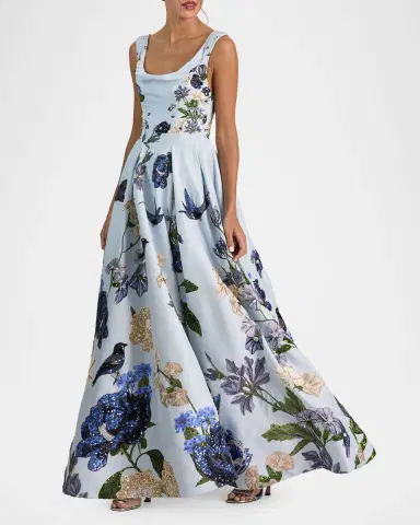 ALICE + OLIVIA Estrella Embellished Maxi Dress | Thumbnail 4 ALICE + OLIVIA Estrella Embellished Maxi Dress | Thumbnail 4
