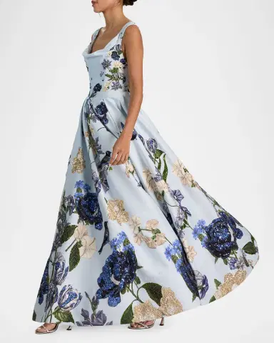 ALICE + OLIVIA Estrella Embellished Maxi Dress | Thumbnail 6 ALICE + OLIVIA Estrella Embellished Maxi Dress | Thumbnail 6