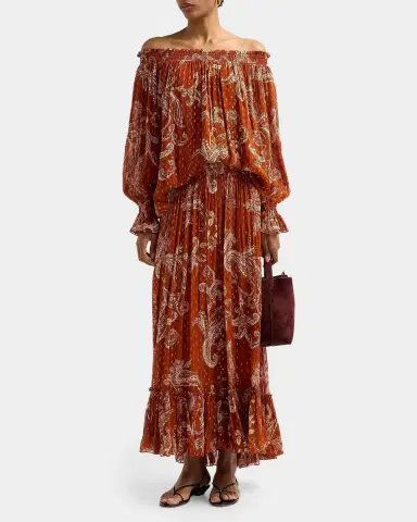 Hemant & Nandita Printed High-Low Maxi Skirt | Thumbnail 2 Hemant & Nandita Printed High-Low Maxi Skirt | Thumbnail 2
