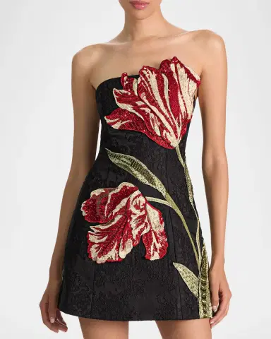 ALICE + OLIVIA Katia Embellished Strapless Mini Dress | Thumbnail 6 ALICE + OLIVIA Katia Embellished Strapless Mini Dress | Thumbnail 6