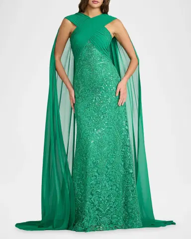 Tadashi Shoji Albioin Sequined Crisscross Sash Gown | Thumbnail 2 Tadashi Shoji Albioin Sequined Crisscross Sash Gown | Thumbnail 2