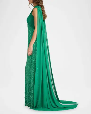 Tadashi Shoji Albioin Sequined Crisscross Sash Gown | Thumbnail 5 Tadashi Shoji Albioin Sequined Crisscross Sash Gown | Thumbnail 5