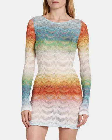 Missoni Zig Zag Knit Mini Dress Coverup | Thumbnail 4 Missoni Zig Zag Knit Mini Dress Coverup | Thumbnail 4
