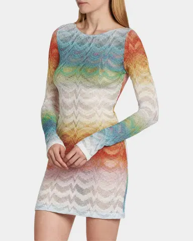 Missoni Zig Zag Knit Mini Dress Coverup | Thumbnail 6 Missoni Zig Zag Knit Mini Dress Coverup | Thumbnail 6