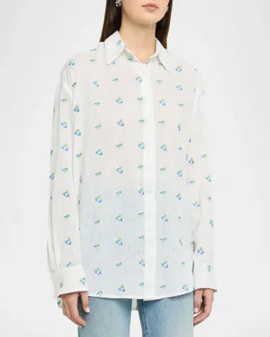 CISSA Floral Oversized Button-Front Shirt | Thumbnail 4 CISSA Floral Oversized Button-Front Shirt | Thumbnail 4