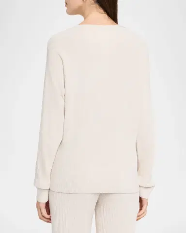 Barefoot Dreams CozyChic Ultra Lite Scalloped Henley Pullover | Thumbnail 3 Barefoot Dreams CozyChic Ultra Lite Scalloped Henley Pullover | Thumbnail 3