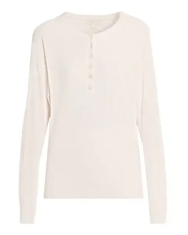 Barefoot Dreams CozyChic Ultra Lite Scalloped Henley Pullover | Thumbnail 1 Barefoot Dreams CozyChic Ultra Lite Scalloped Henley Pullover | Thumbnail 1