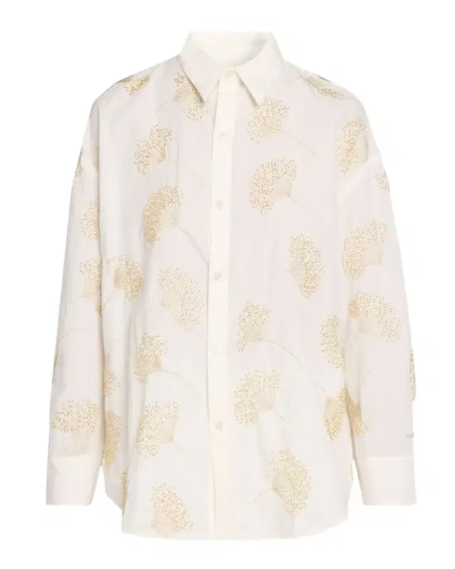 Beaded Botanical Oversized Shirt Beaded Botanical Oversized Shirt