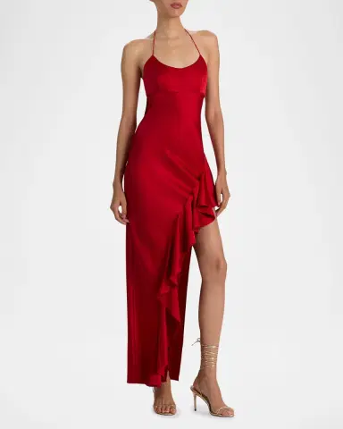 ALICE + OLIVIA Palma Asymmetric Ruffle Maxi Dress | Thumbnail 4 ALICE + OLIVIA Palma Asymmetric Ruffle Maxi Dress | Thumbnail 4