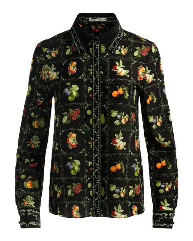 ALICE + OLIVIA Willa Silk Placket Top | Thumbnail 1 ALICE + OLIVIA Willa Silk Placket Top | Thumbnail 1